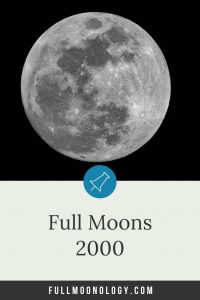 Photo of the moon for the calendar of the Full Moons 2000