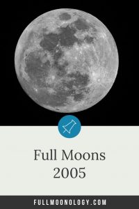 Photo of the moon for the calendar of the Full Moons 2005