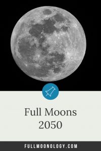 Photo of the moon for the Full Moon Calendar 2050