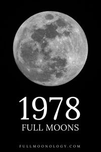 Photo of the full moon for the 1978 full moon dates
