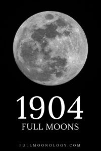 Photo of the moon on a starry background for the calendar of 1904 full moons