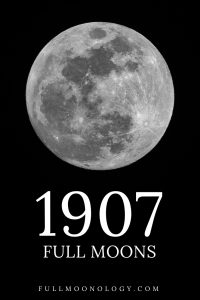 Photo of the moon on a starry background for the calendar of 1907 full moons