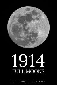 Photo of the moon on a starry background for the calendar of 1914 full moons