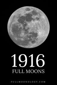 Photo of the moon on a starry background for the calendar of 1916 full moons