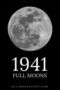 Photo of the moon for the dates of the 1941 Full Moons