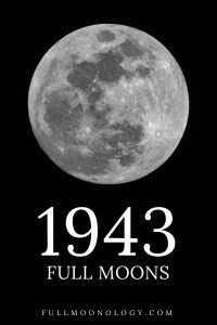 Photo of the moon for the dates of the 1943 Full Moons