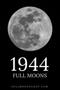 Photo of the moon for the dates of the 1944 Full Moons