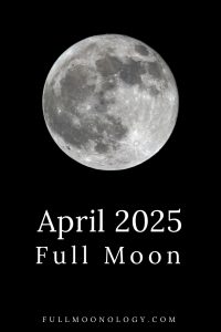 Photo of the moon for the date of the April 2025 Full Moon