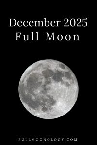 Photo of the moon for the date of the December 2025 Full Moon