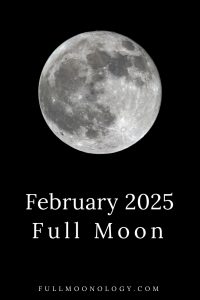 Photo of the moon for the date of the February 2025 Full Moon