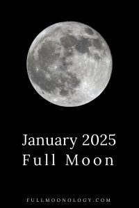 Photo of the moon for the date of the January 2025 Full Moon