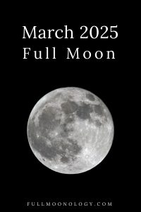 Photo of the moon for the date of the March 2025 Full Moon