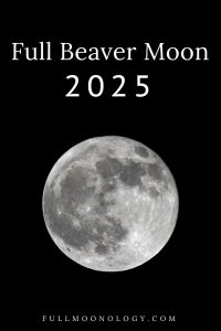 Photo of the moon for the date of the Full Beaver Moon 2025 in November