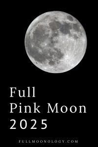 Photo of the moon for the date of the Full Pink Moon 2025 in April