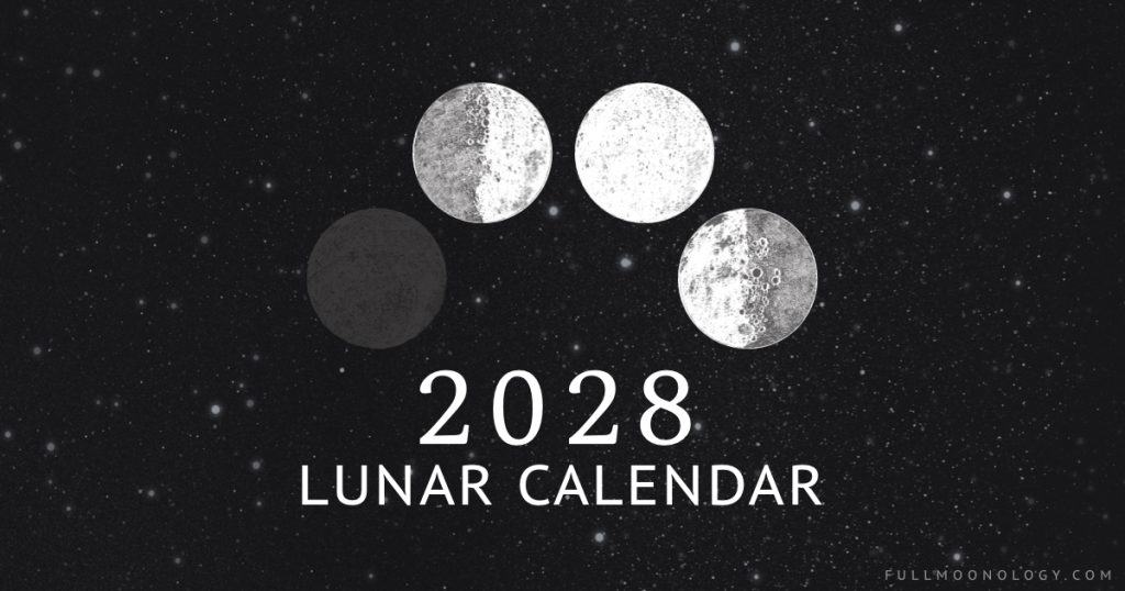Four lunar phases of the moon