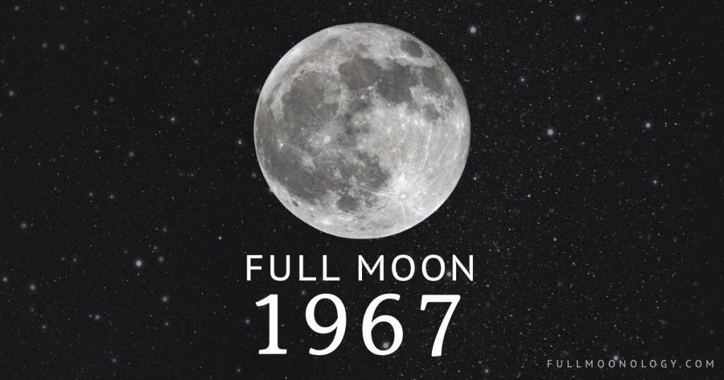 Photo of the full moon for the dates of the Full Moon Calendar 1967