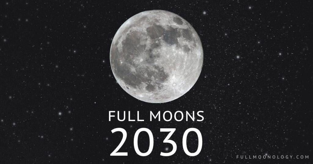 Photo of the moon in the full phase for the dates of the Full Moons in 2030