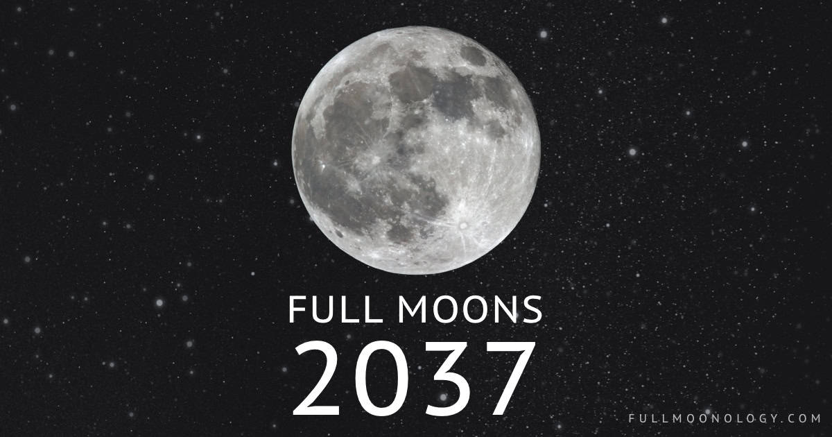 Photo of the moon in the full phase for the dates of the Full Moons in 2037