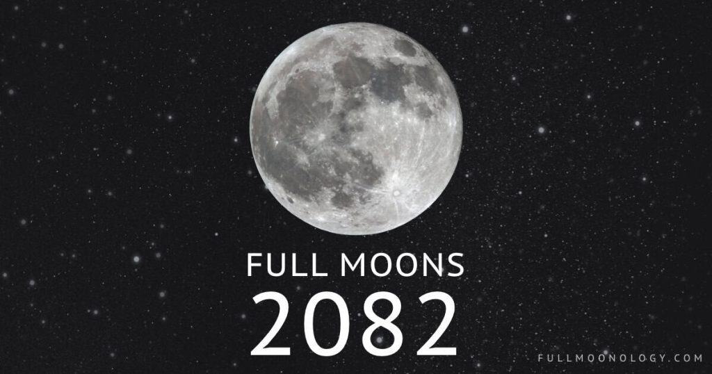 Photo of the moon in the full phase for the dates of the Full Moons in 2082