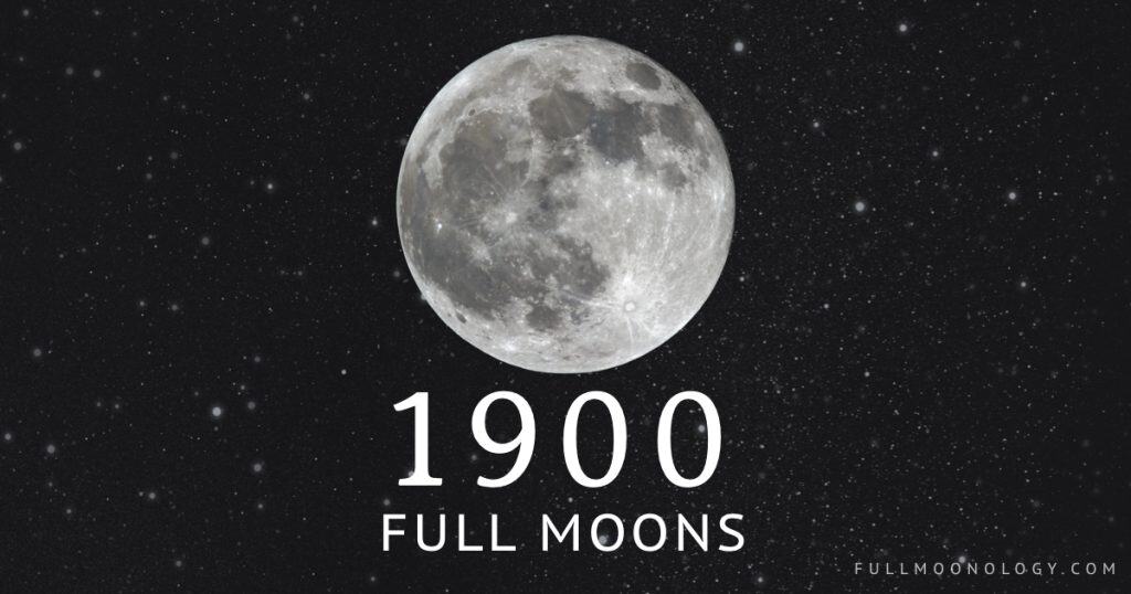 Photo of the moon on a starry background for the calendar of 1900 full moons