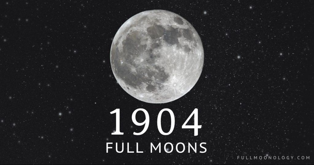 Photo of the moon on a starry background for the calendar of 1904 full moons