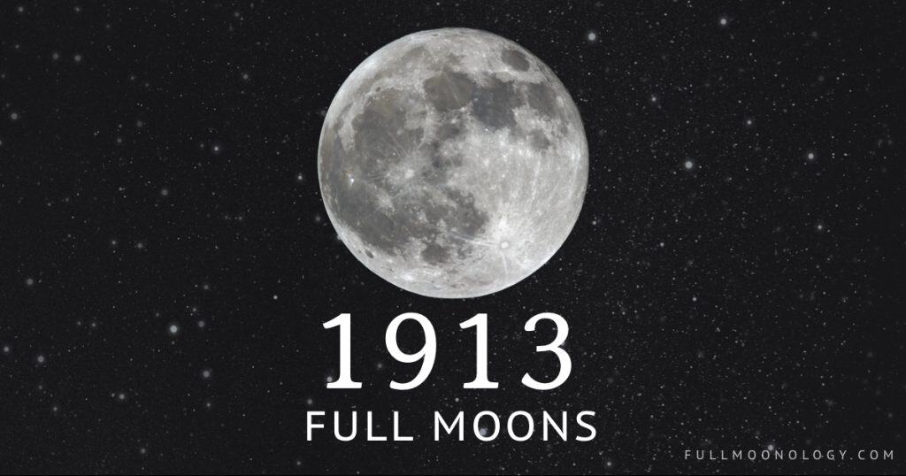 Photo of the moon on a starry background for the calendar of 1913 full moons