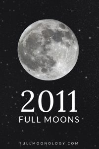 Photo of the moon on a starry background for the calendar of 2011 full moons